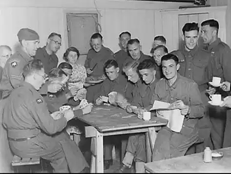 Soldiers in the hall.